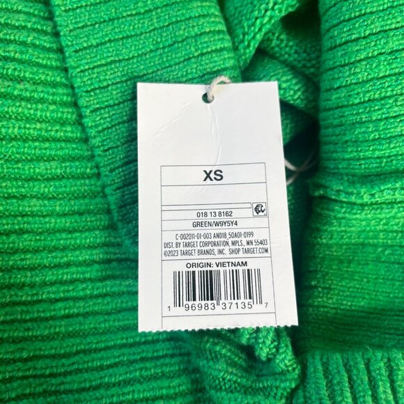 A New Day Turtleneck Sweater Womens XS Green New Pullover Cozy Casual Chic - Picture 7 of 8
